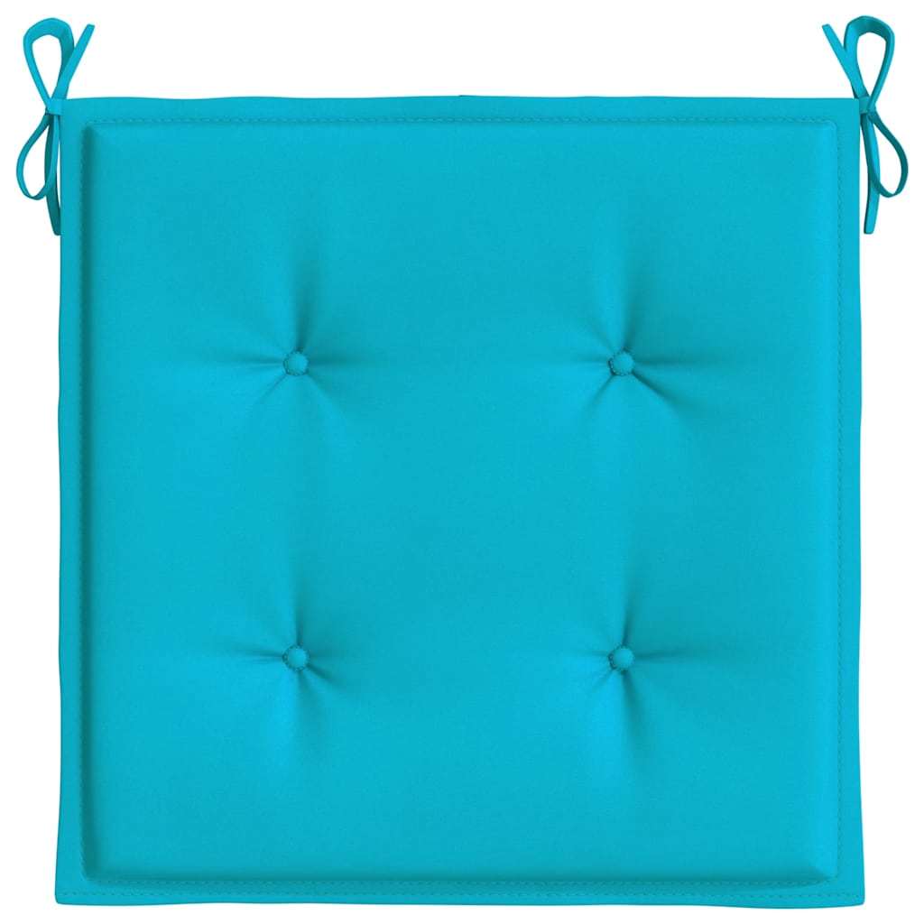 Gartenstuhl-Kissen 2 Stk. Türkis 50x50x4 cm Stoff