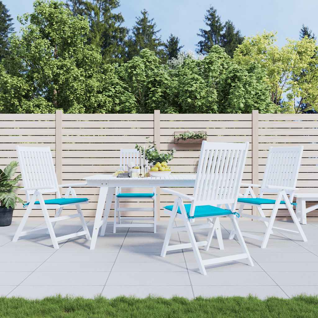 Gartenstuhl-Kissen 4 Stk. Türkis 50x50x4 cm Stoff