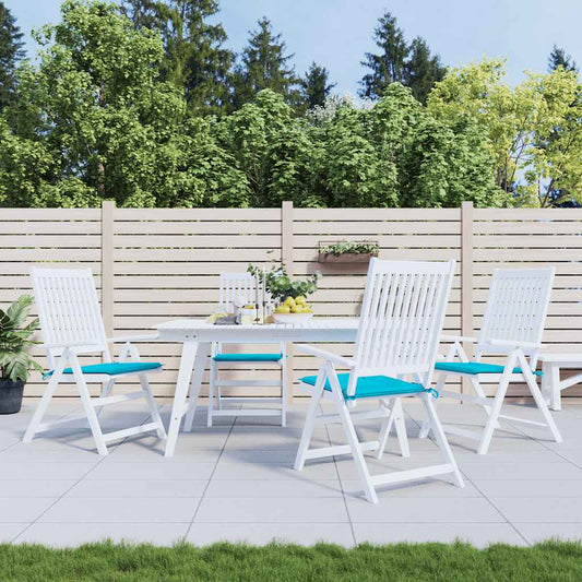 Gartenstuhl-Kissen 4 Stk. Türkis 50x50x4 cm Stoff