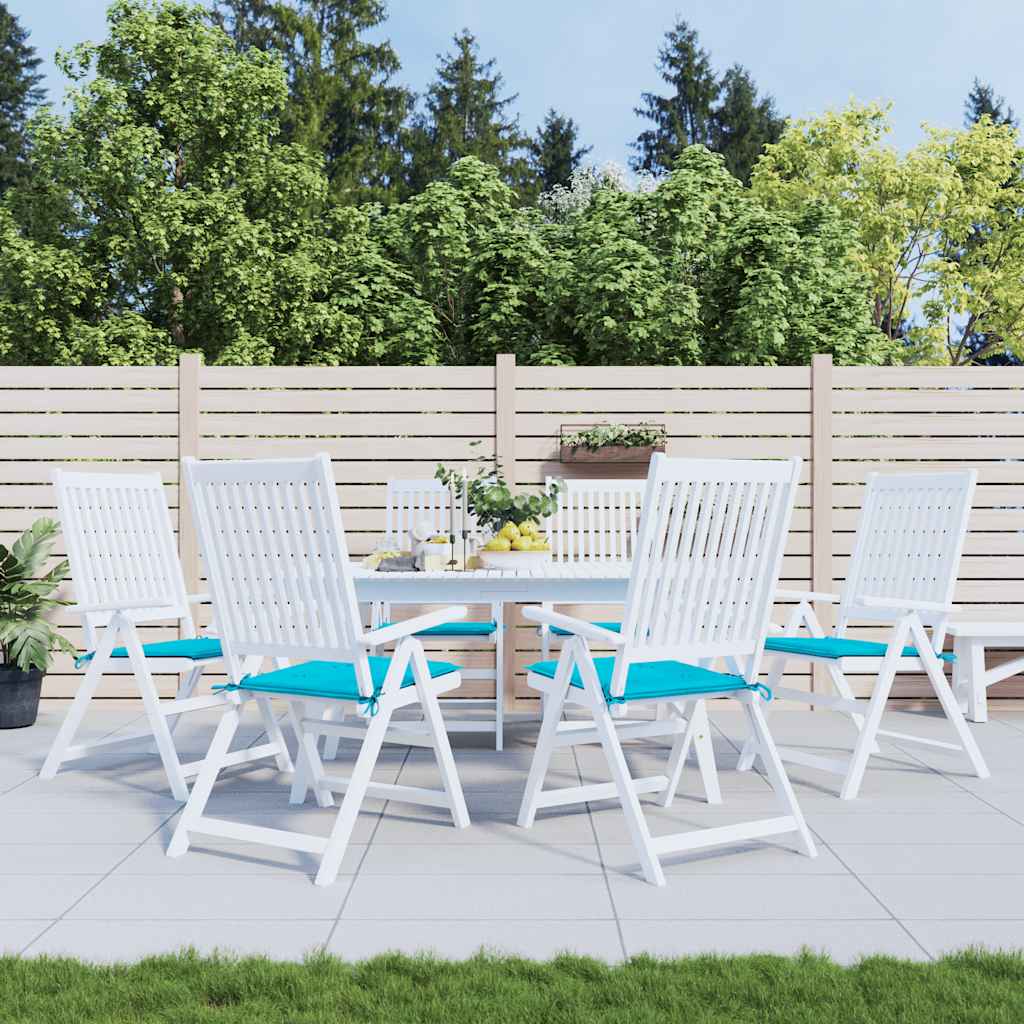 Garden Chair Cushions 6 pcs Turquoise 50x50x4 cm Fabric