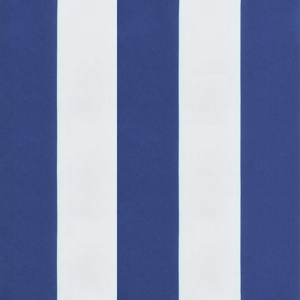 Coussin de banc de jardin bleu et blanc à rayures 100x50x4cm tissu Oxford