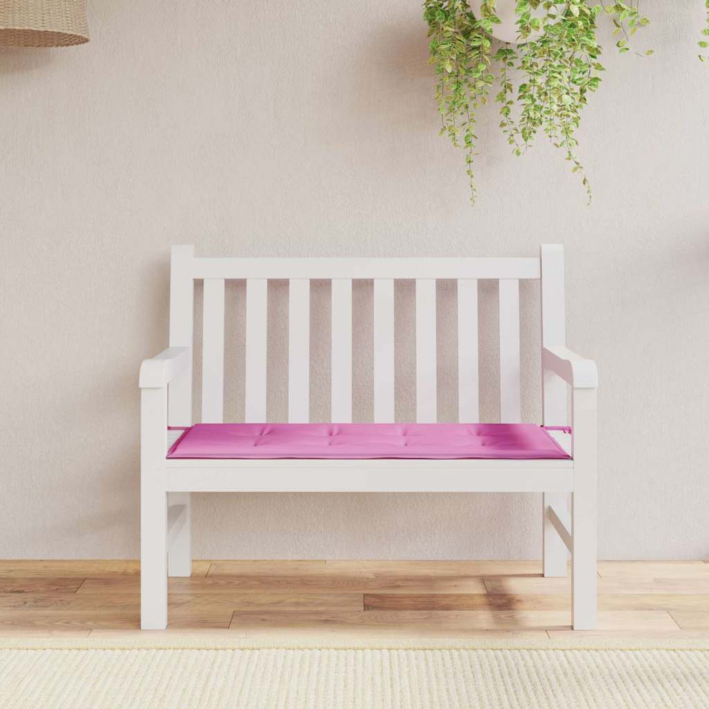 Coussin de chaise uni rose 100 x 50 x 3 cm tissu Oxford