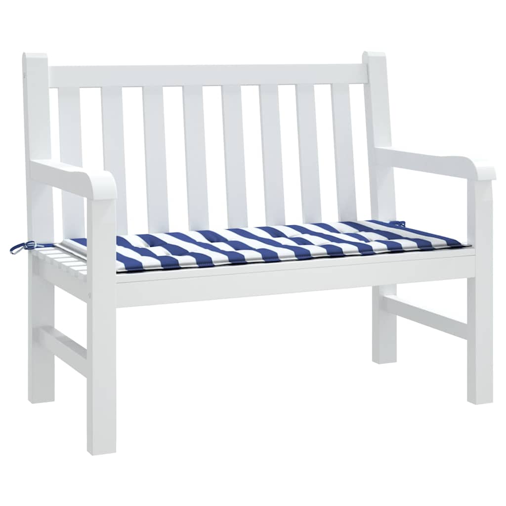 Garden Bench Cushion Blue & White Striped 120x50x4 Oxford Fabric