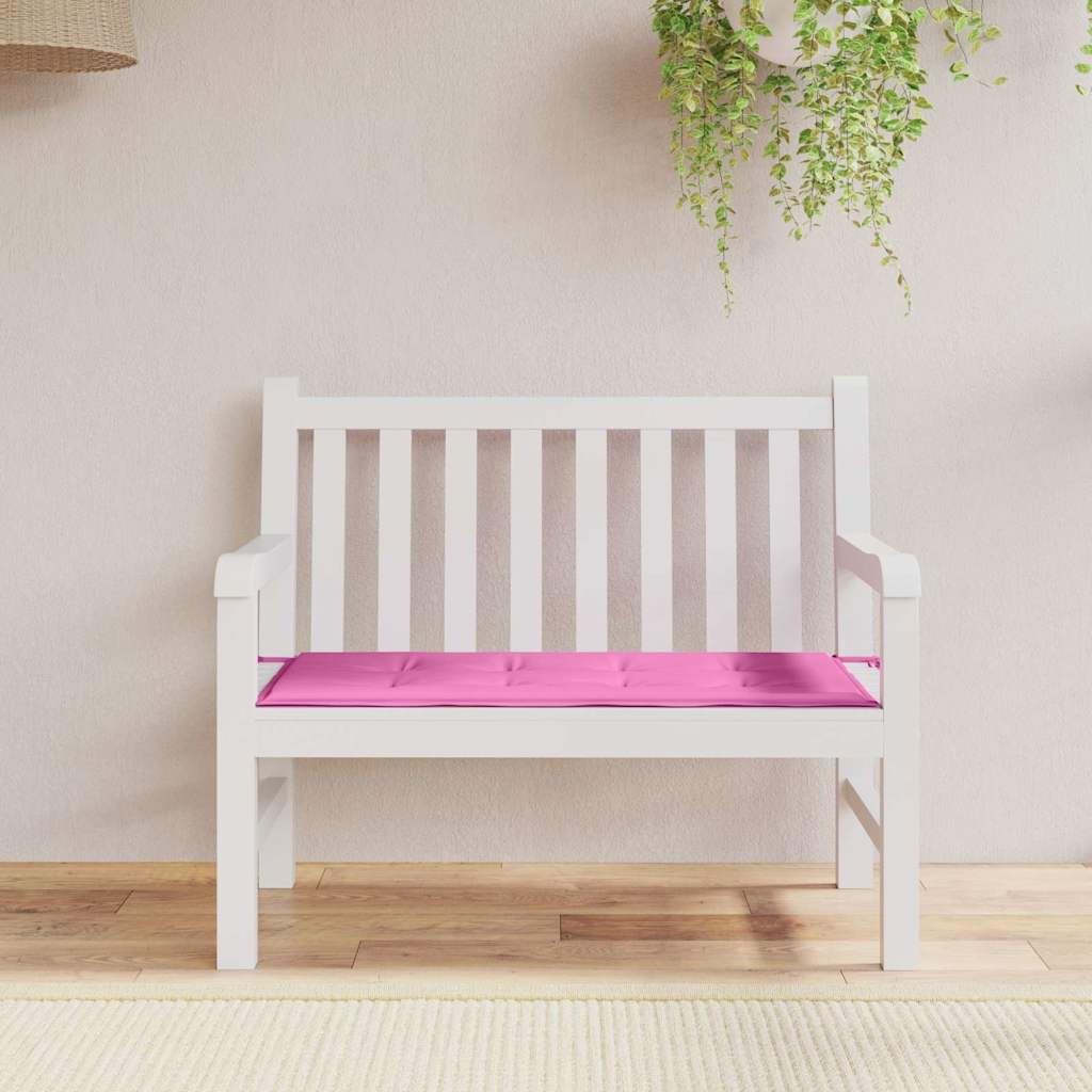 Chair Cushion Solid Pink 120 x 50 x 3 cm Oxford Fabric