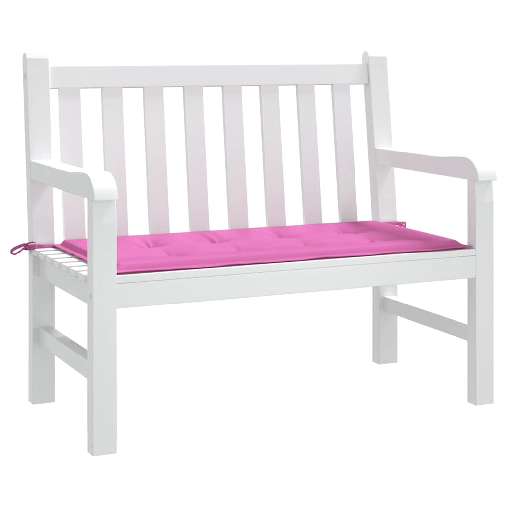Chair Cushion Solid Pink 120 x 50 x 3 cm Oxford Fabric