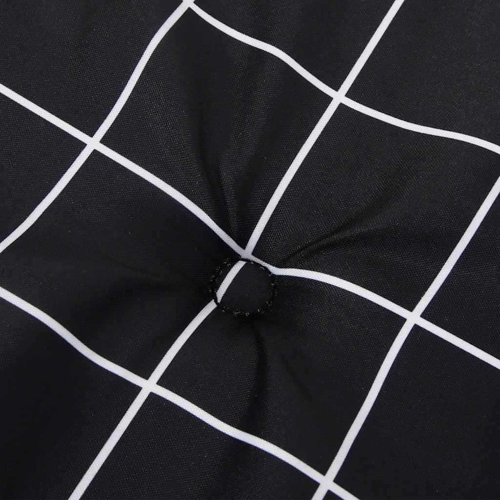 Garden Bench Cushion Black Checkered Pattern 150x50x4 cm Oxford Fabric