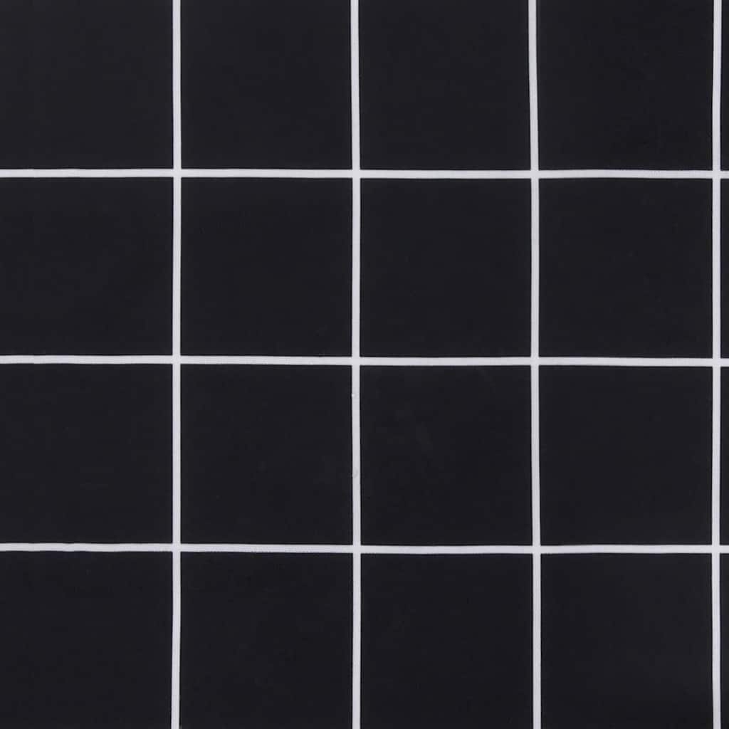 Garden Bench Cushion Black Checkered Pattern 150x50x4 cm Oxford Fabric