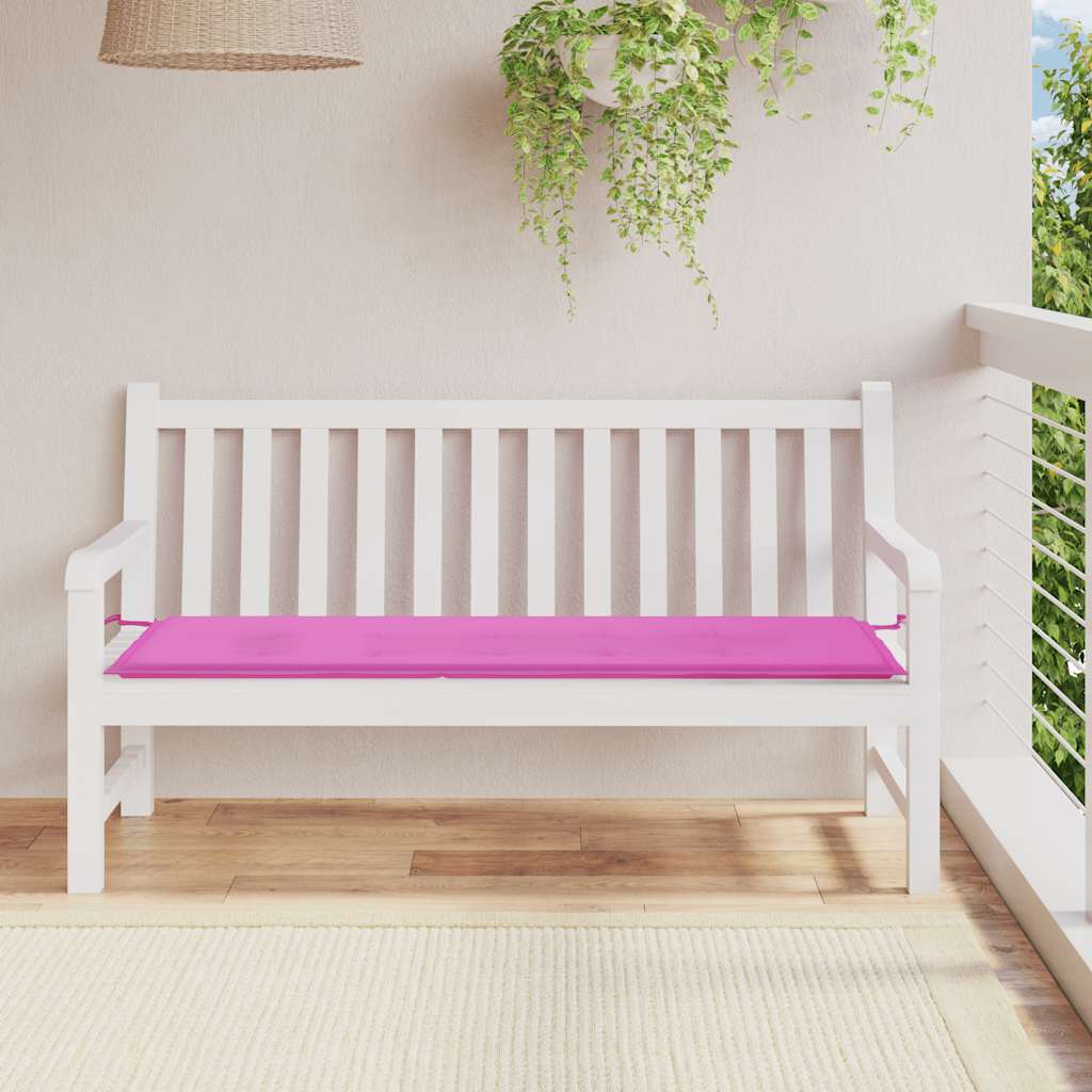 Coussin de banc de jardin rose 150x50x4 cm Tissu Oxford