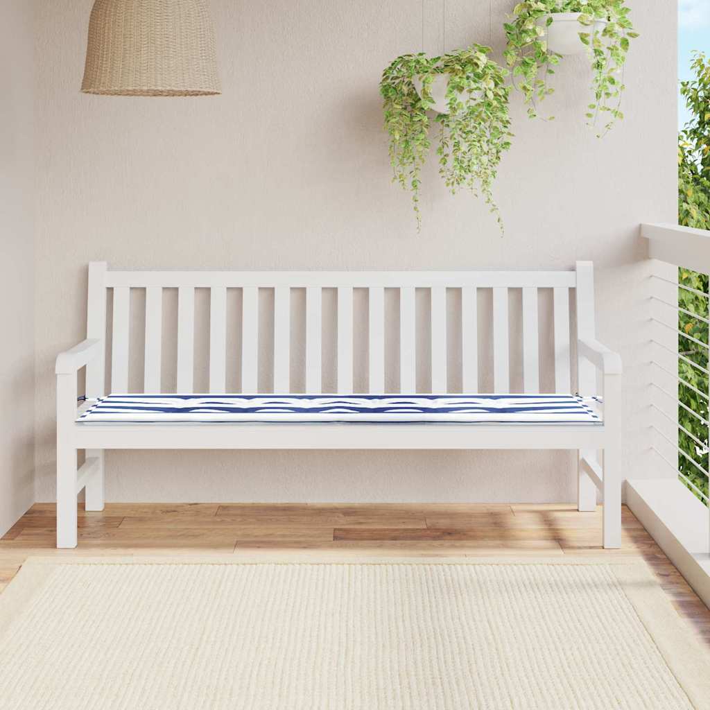 Bankpolster Schwarz kariert 150 x 50 x 3 cm Oxford-Stoff