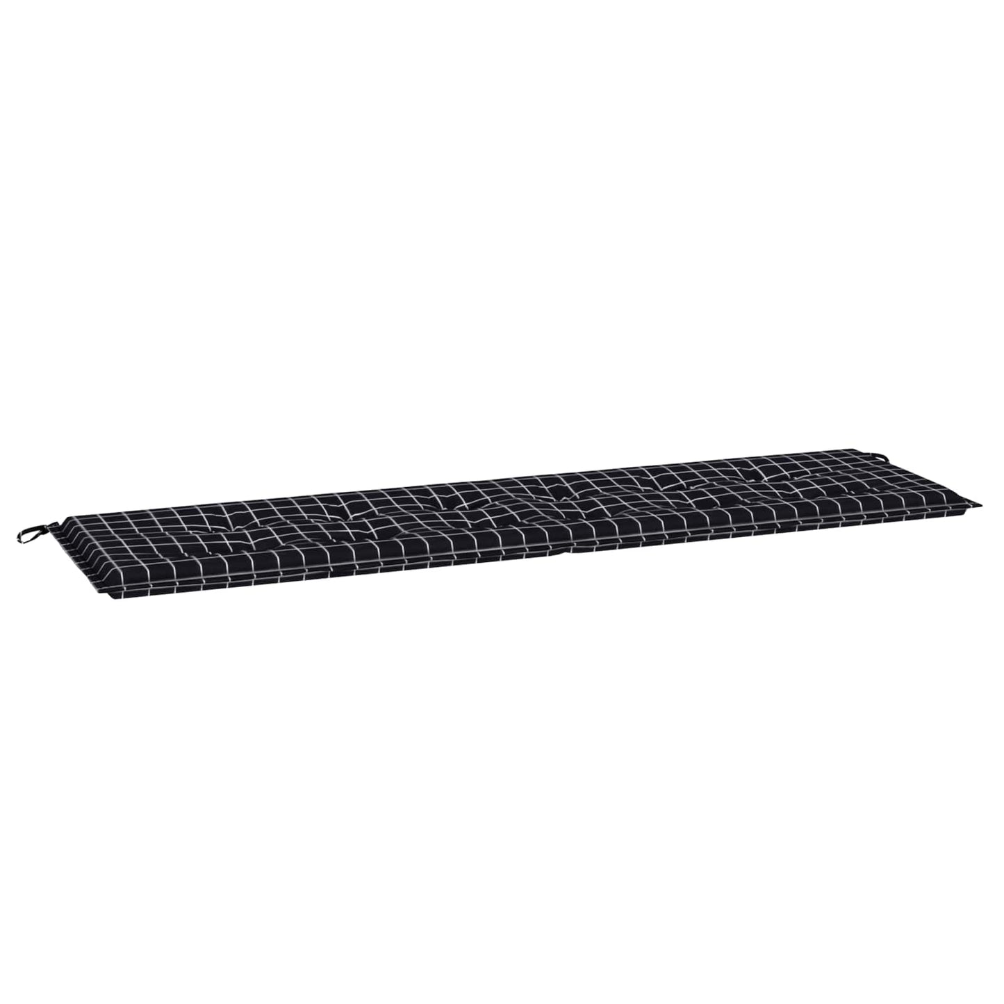 Bench Cushion Black Plaid 150 x 50 x 3 cm Oxford Fabric