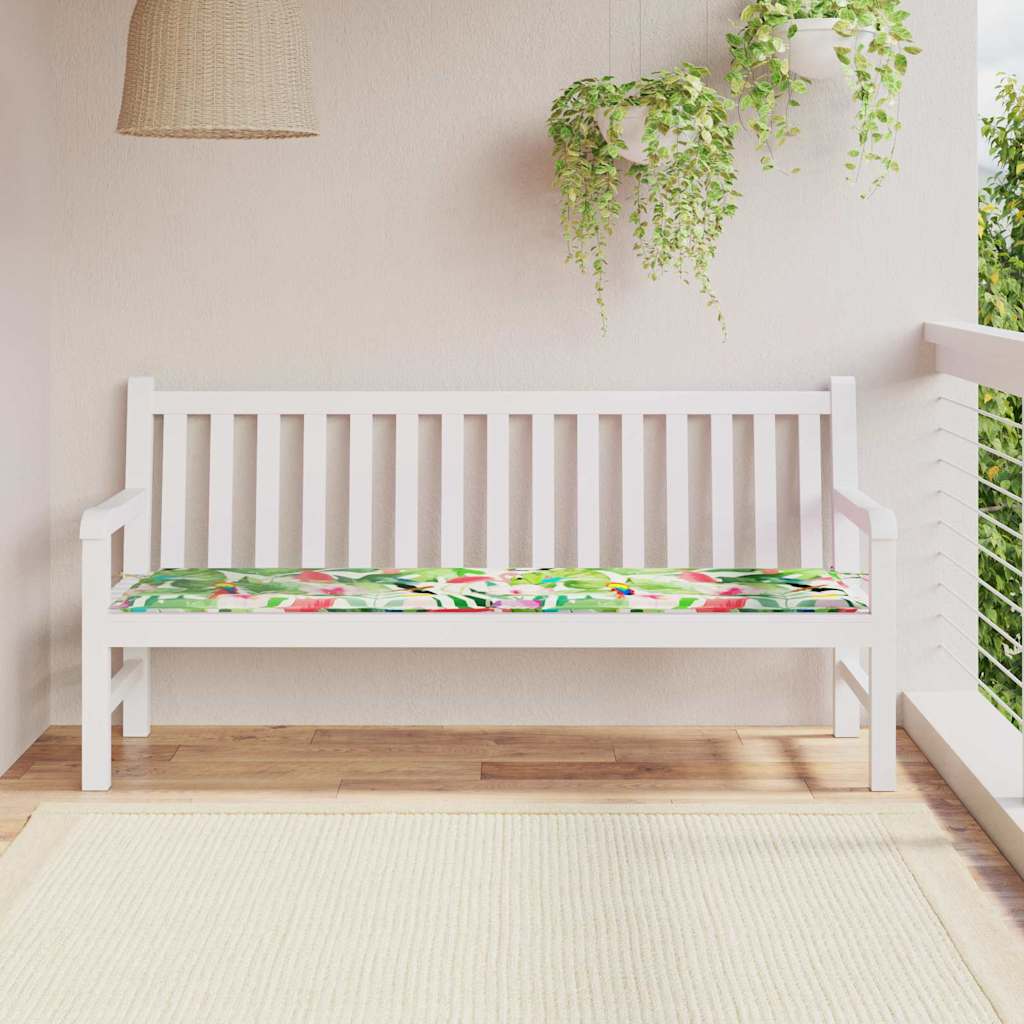 Floral Bench Cushion Multicolored 150 x 50 x 3 cm Oxford Fabric