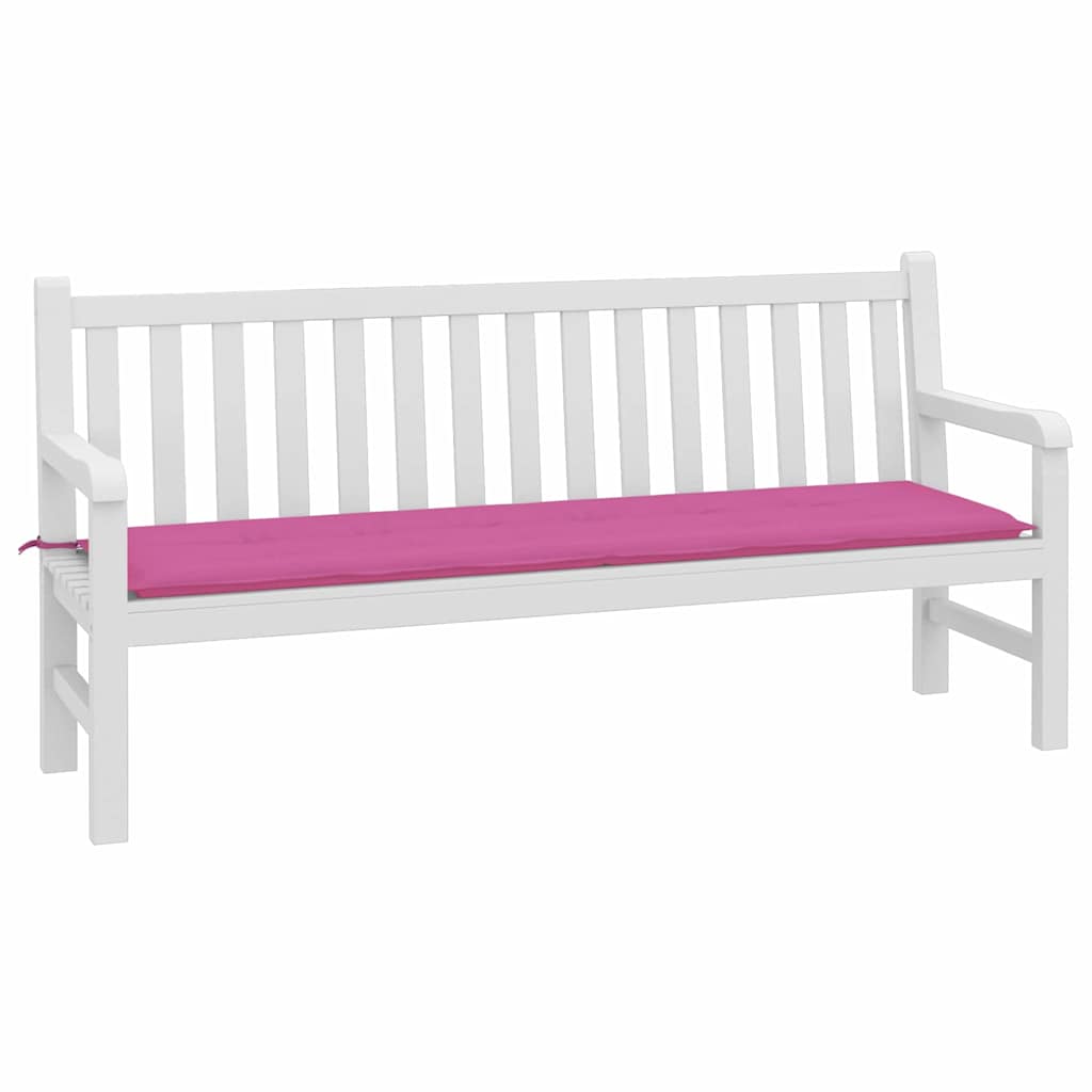 Coussin de banc uni rose 150 x 50 x 3 cm en tissu Oxford