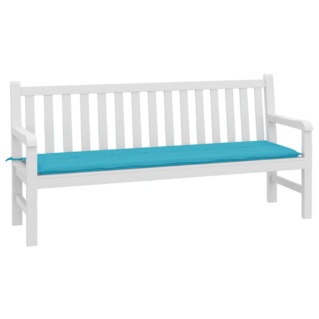 Coussin de banc uni turquoise 150 x 50 x 3 cm tissu Oxford