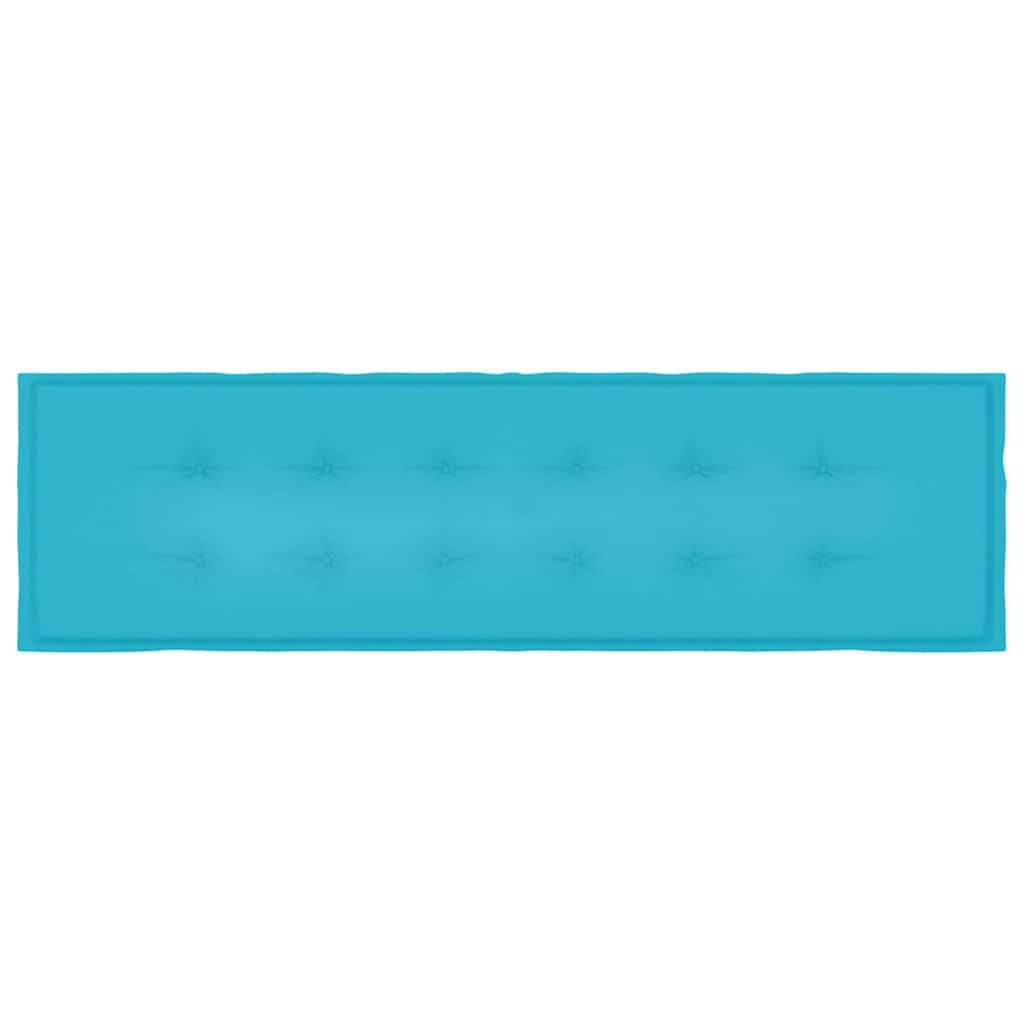 Coussin de banc uni turquoise 150 x 50 x 3 cm tissu Oxford