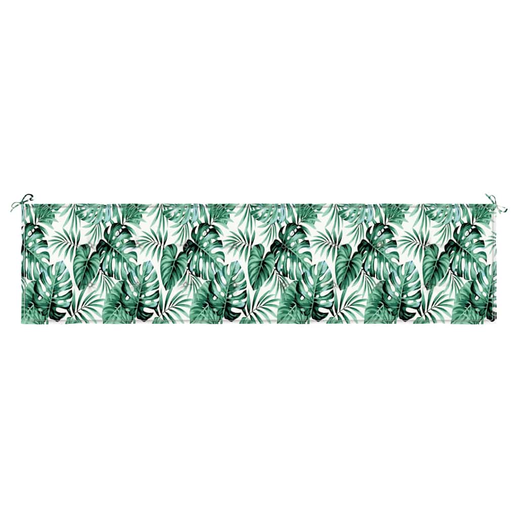 Bench cushion sheet, leaf pattern, 200 x 50 x 3 cm, Oxford fabric
