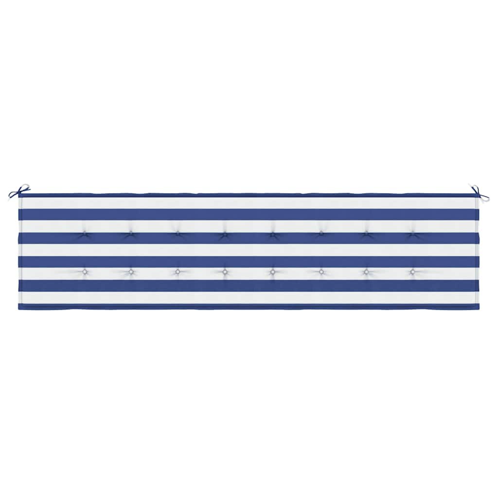 Gartenbank-Auflage Blau&Weiß Gestreift 200x50x4 Stoff