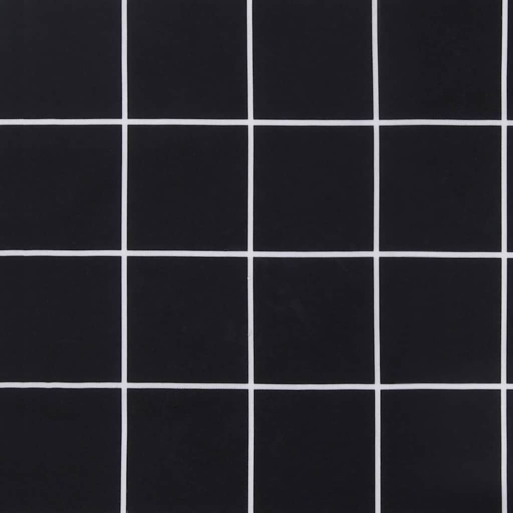 Gartenbank-Auflage Schwarz Karomuster 200x50x4 cm Stoff