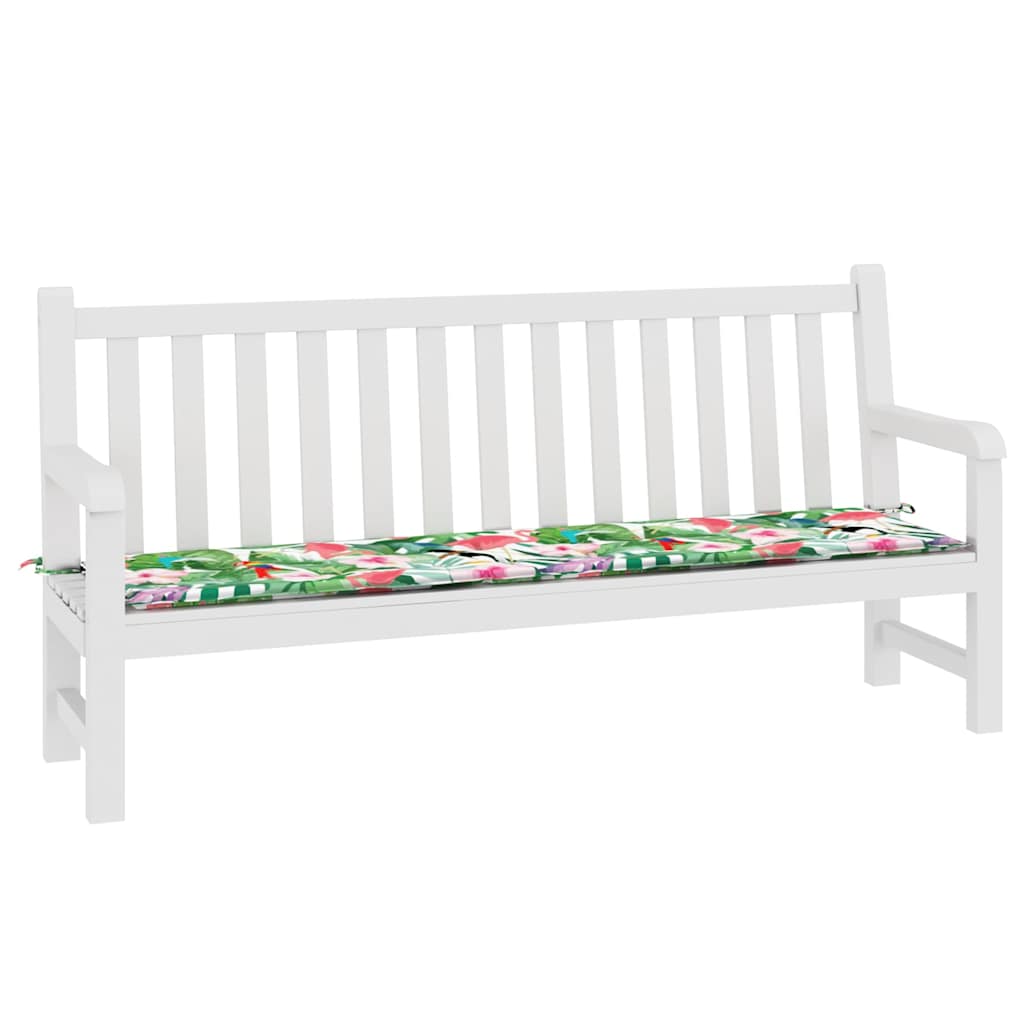 Gartenbank-Auflage Mehrfarbig 200x50x4 cm Stoff