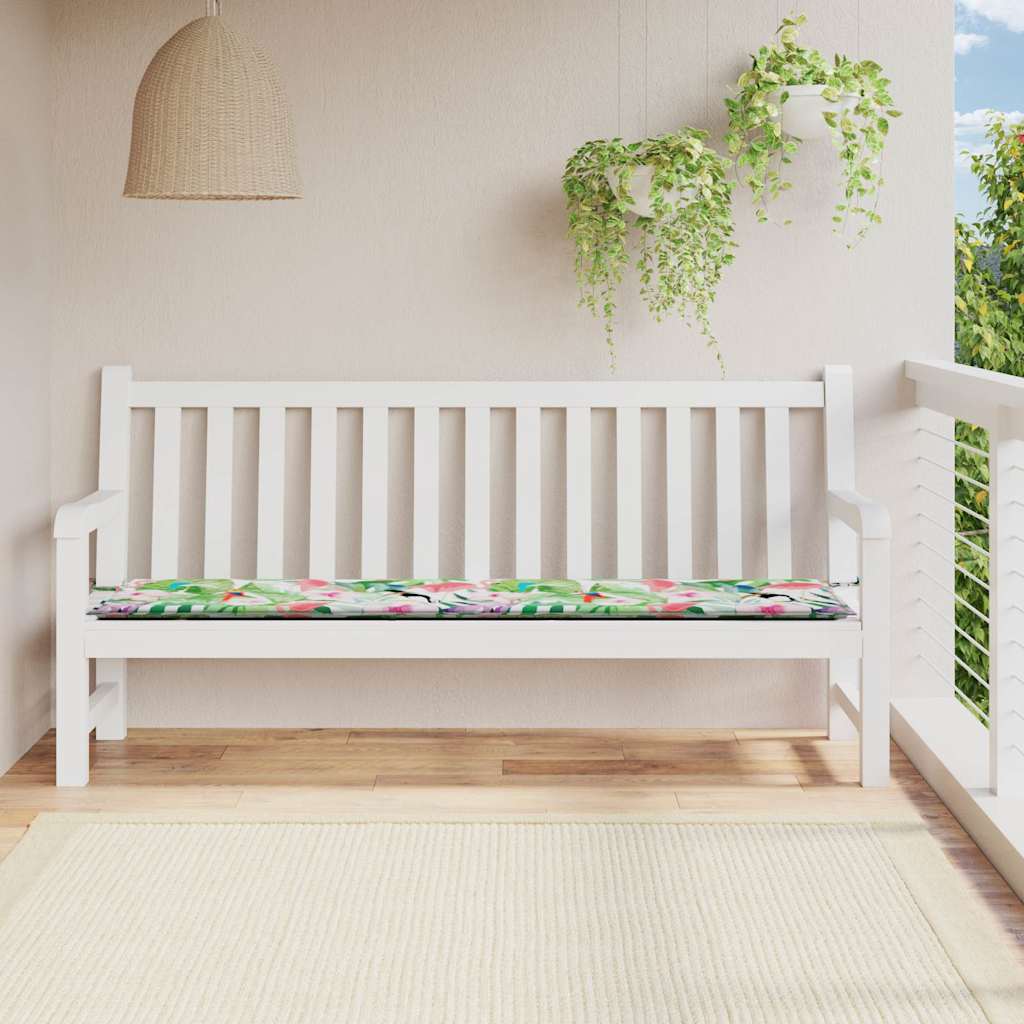 Gartenbank-Auflage Mehrfarbig 200x50x4 cm Stoff
