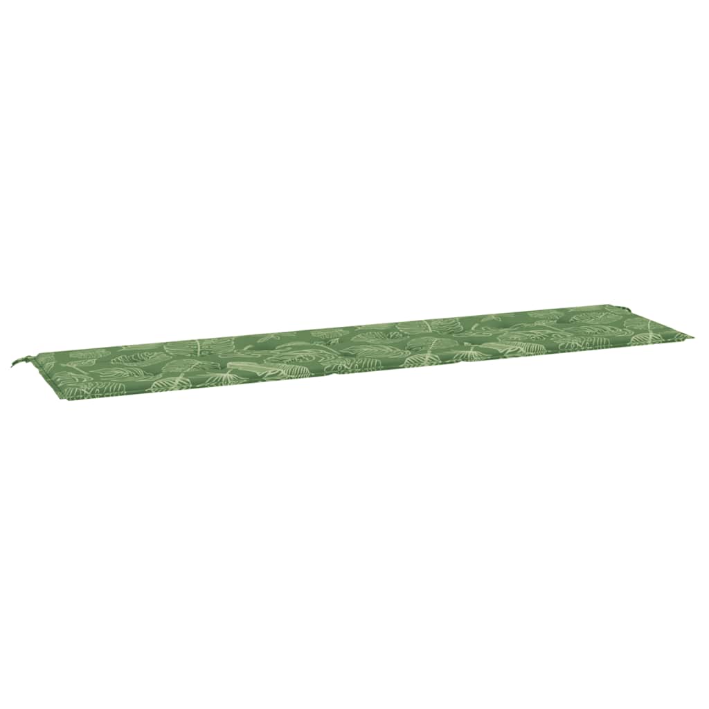 Garden Bench Cushion Leaf Pattern 200x50x4 cm Fabric