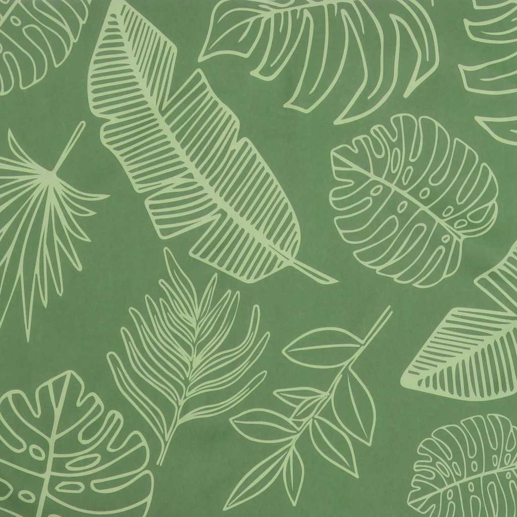 Garden Bench Cushion Leaf Pattern 200x50x4 cm Fabric