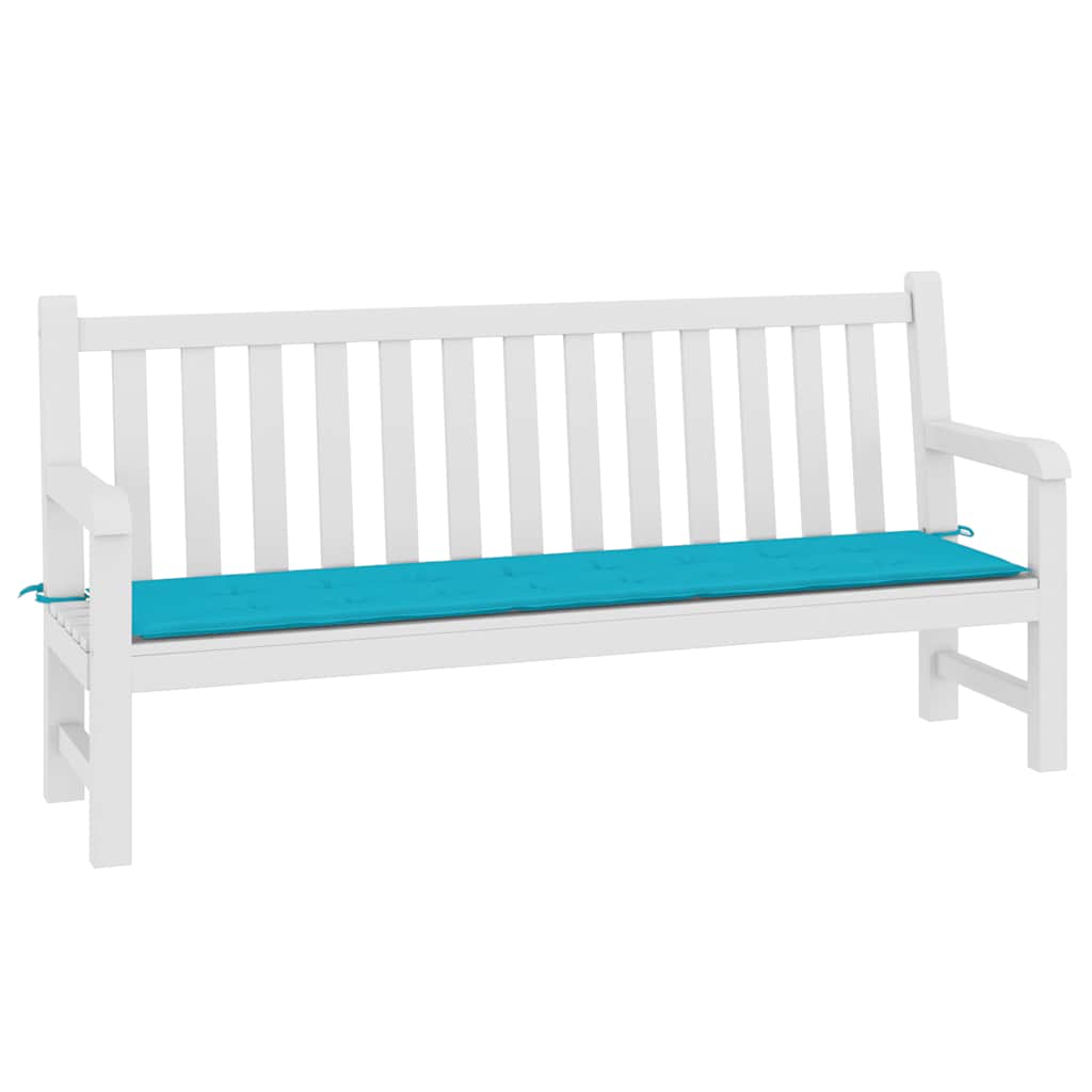 Gartenbank-Auflage Türkis 200x50x4 cm Stoff