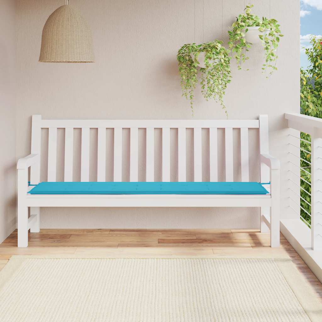 Gartenbank-Auflage Türkis 200x50x4 cm Stoff