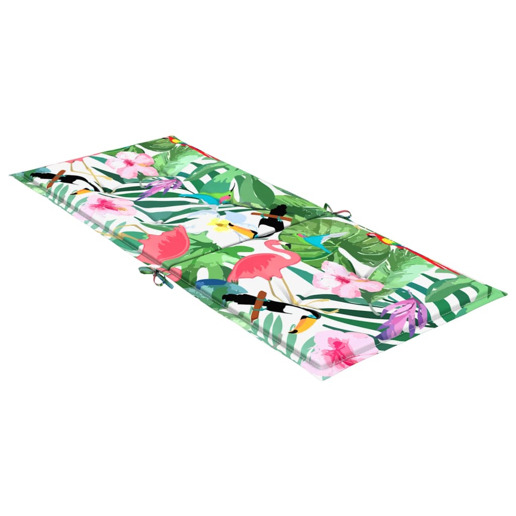 Garden chair cushions for high-back chairs, 2 pcs., multi-colored, 120x50x3cm