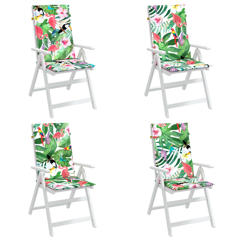 High-back cushion pads 4 pcs. Multicolored fabric