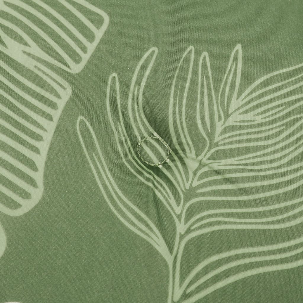 High-back cushion pads, 4 pcs., leaf pattern fabric