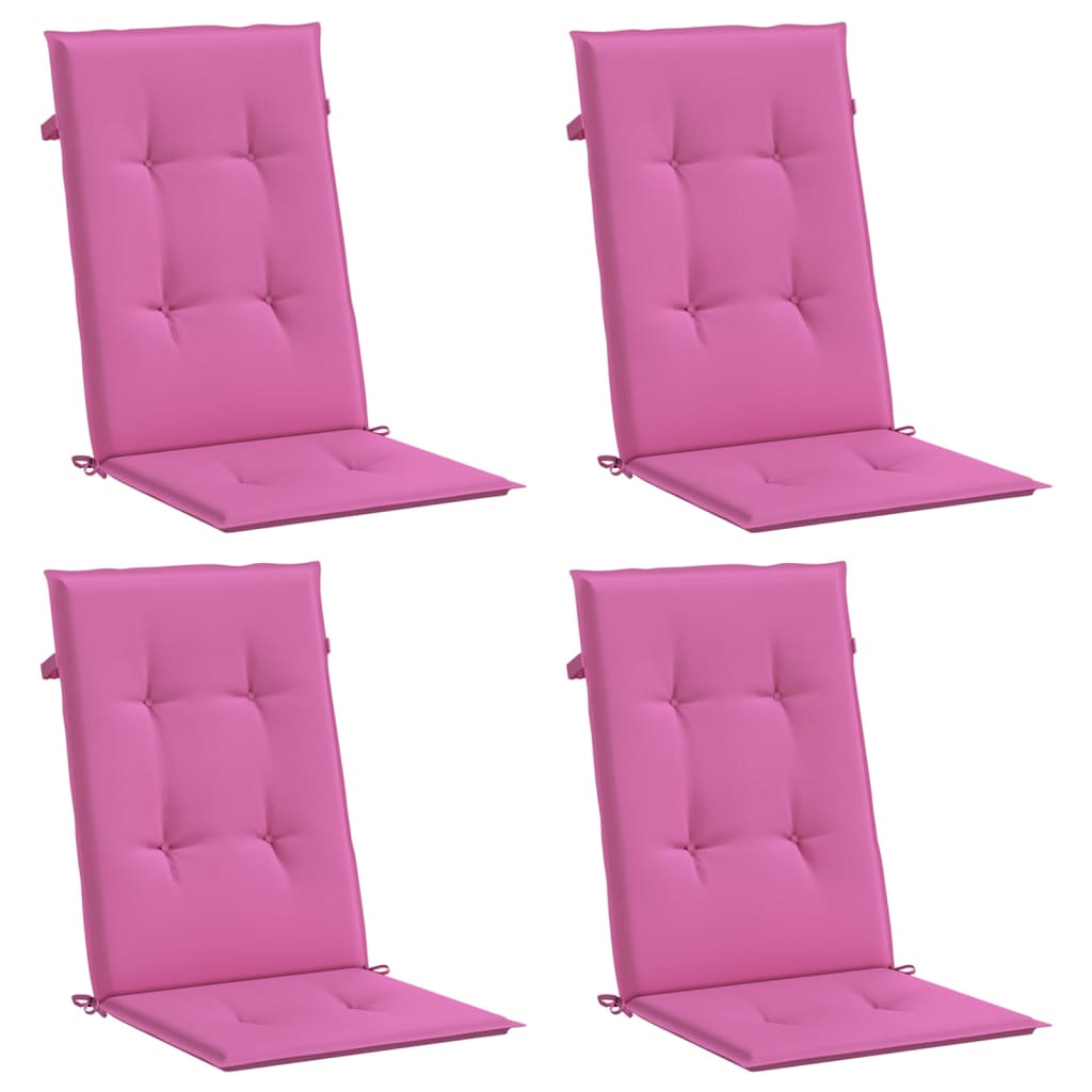 High-back cushion pads 4 pcs. Pink fabric