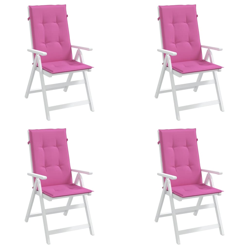 High-back cushion pads 4 pcs. Pink fabric