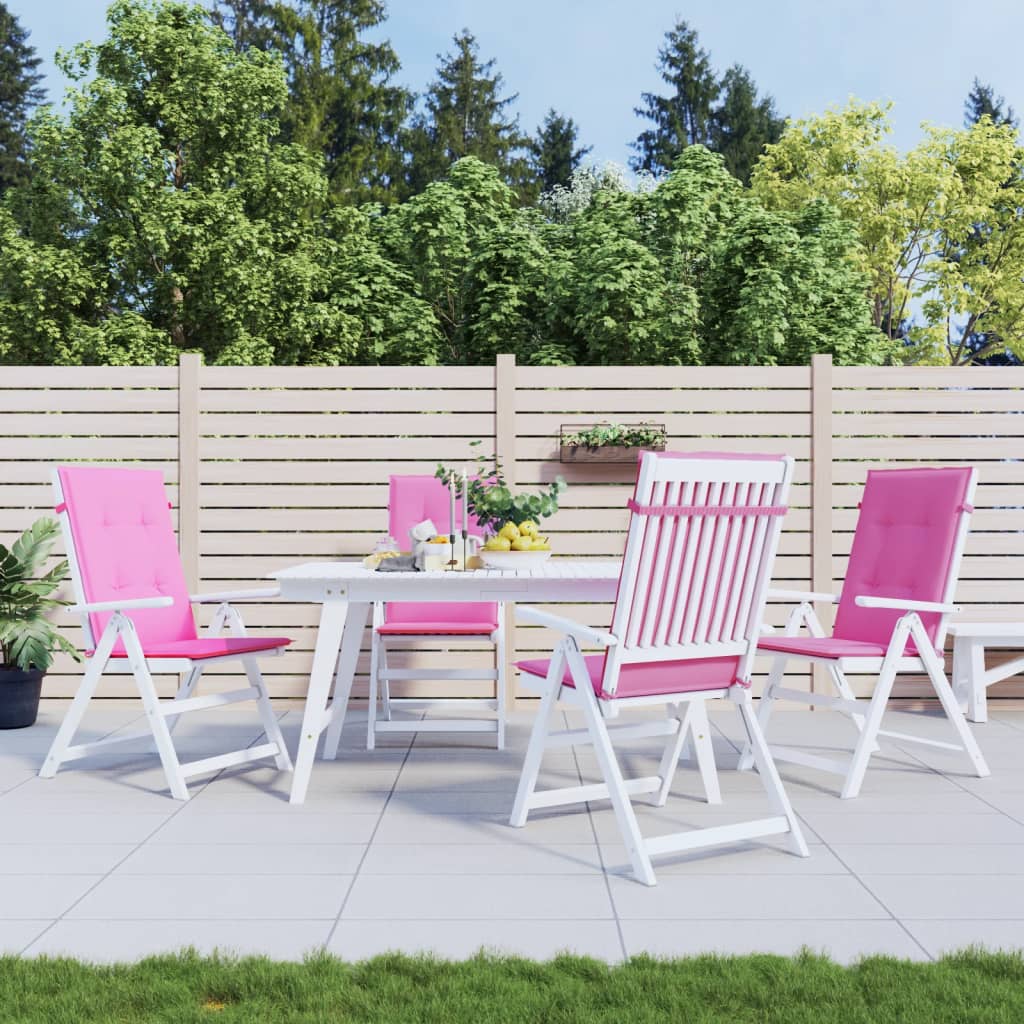High-back cushion pads 4 pcs. Pink fabric