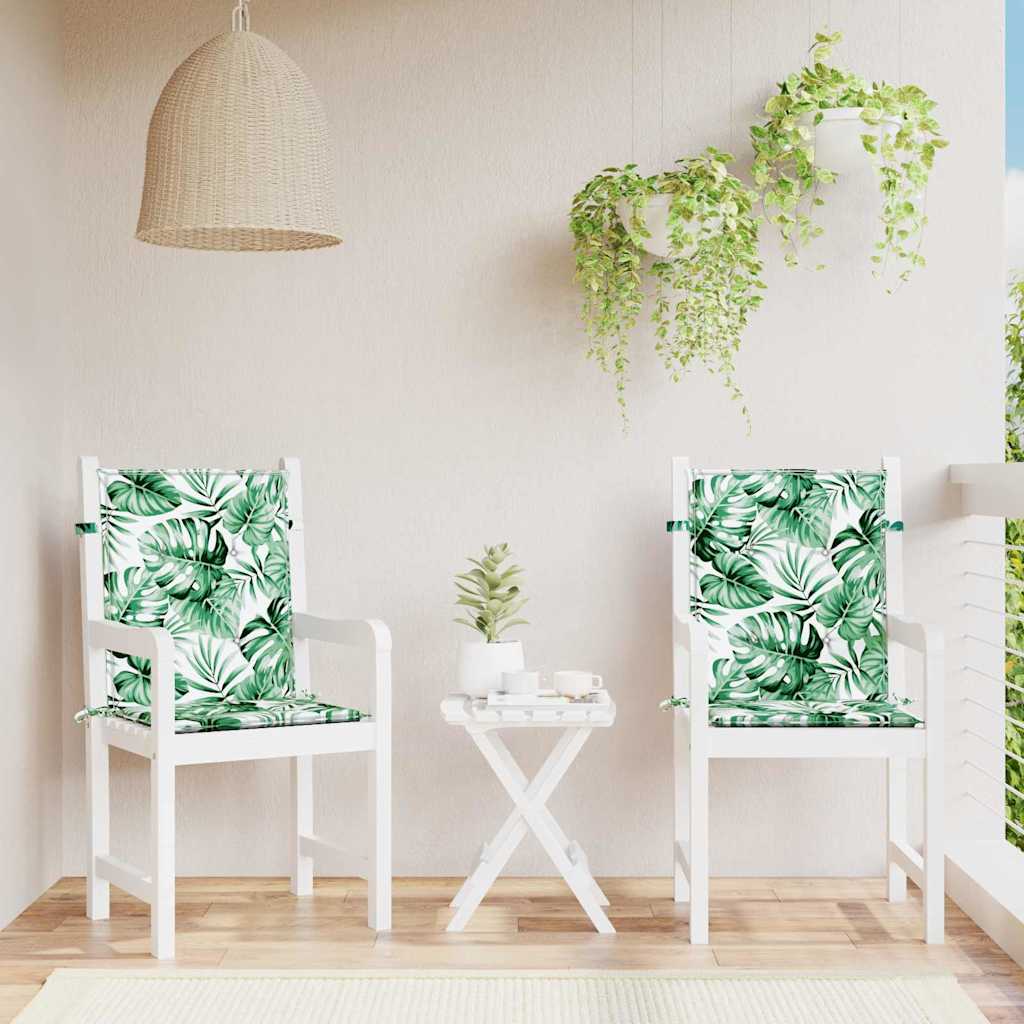 Back Support Cushion Leaf Pattern 2 pcs 100 x 50 x 3 cm