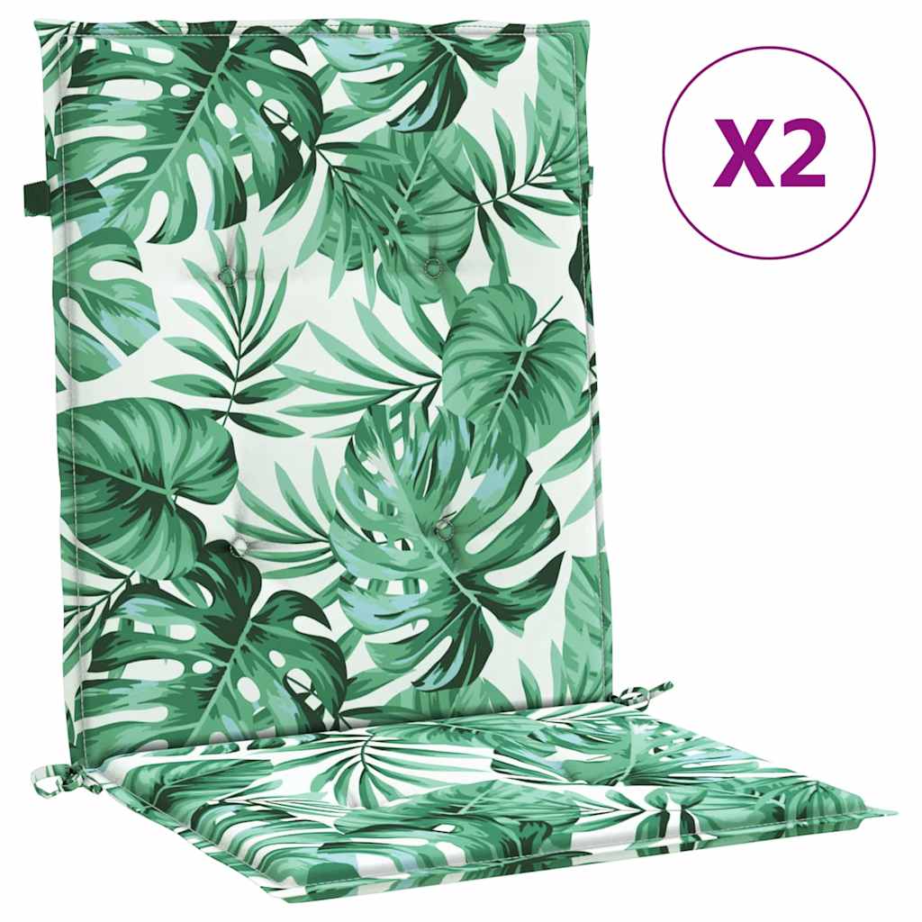 Back Support Cushion Leaf Pattern 2 pcs 100 x 50 x 3 cm