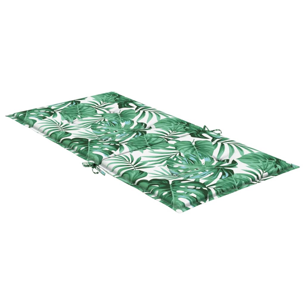Coussins de dossier bas 4 pcs motif feuilles Tissu