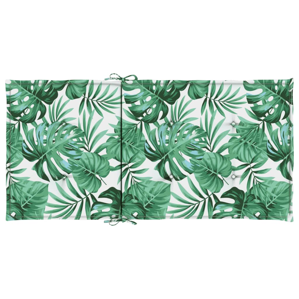 Coussins de dossier bas 4 pcs motif feuilles Tissu