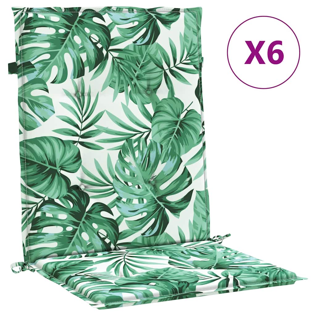 Coussin de dossier motif feuille 6 pcs motif feuille 100 x 50 x 3 cm