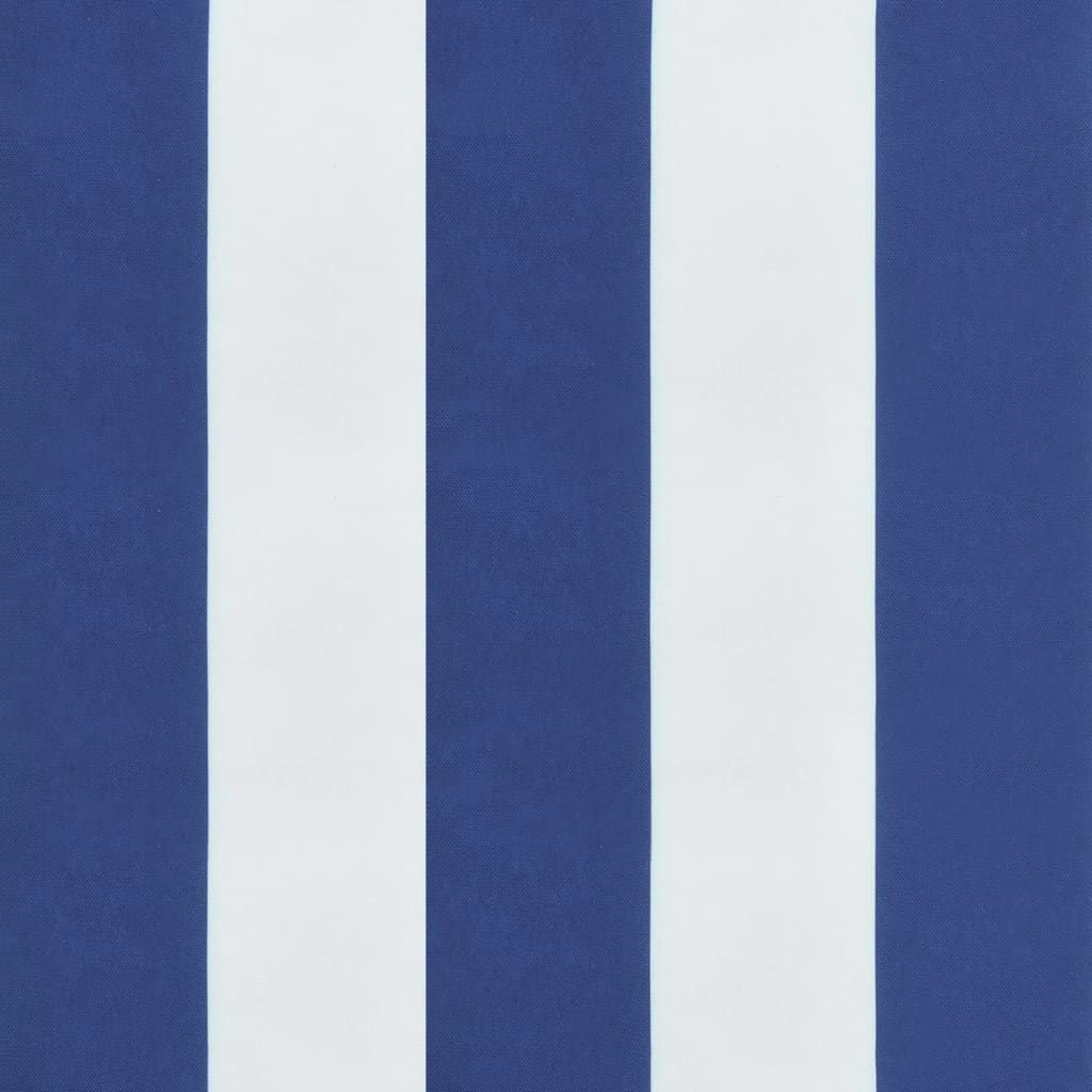 Coussins pour chaises basses 2 pcs Tissu rayé bleu et blanc