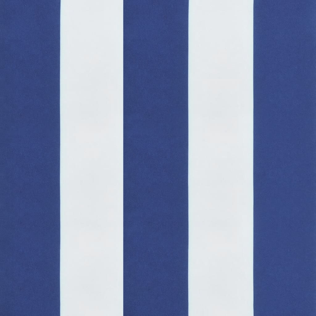 Niedriglehner-Auflagen 4 Stk. Blau & Weiß Gestreift Stoff