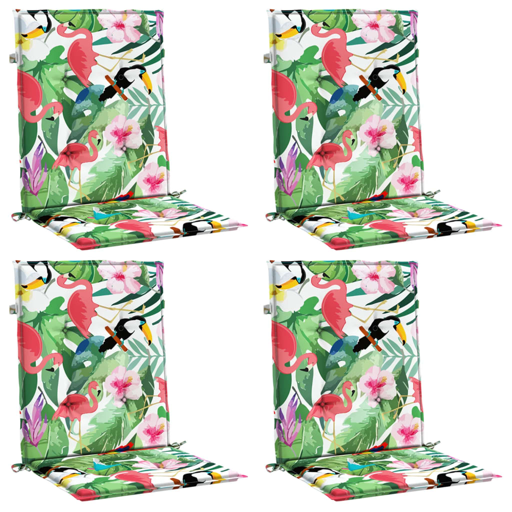 Coussins pour chaises basses 4 p. Tissu multicolore