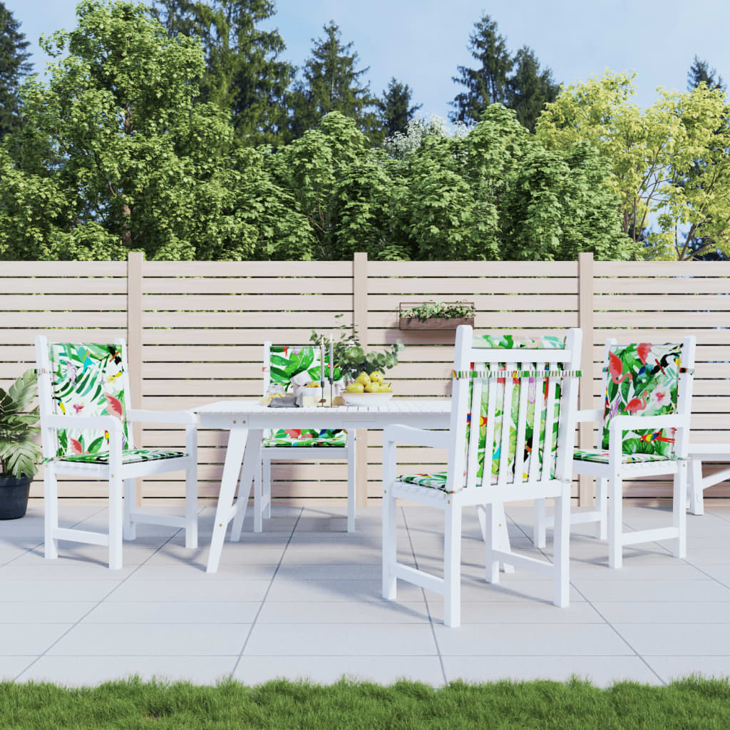 Coussins pour chaises basses 4 p. Tissu multicolore