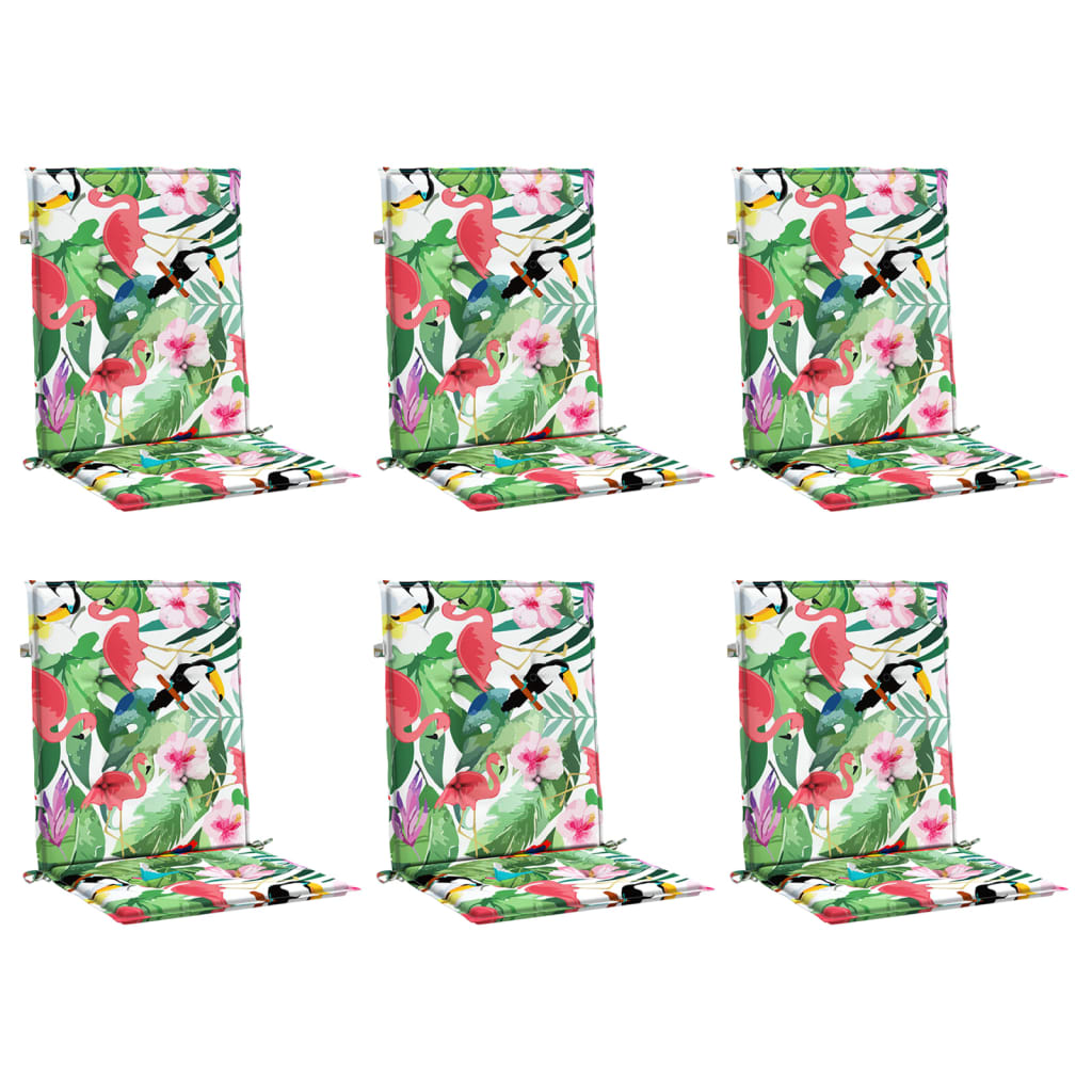 Coussins pour chaises basses 6 pcs Tissu multicolore