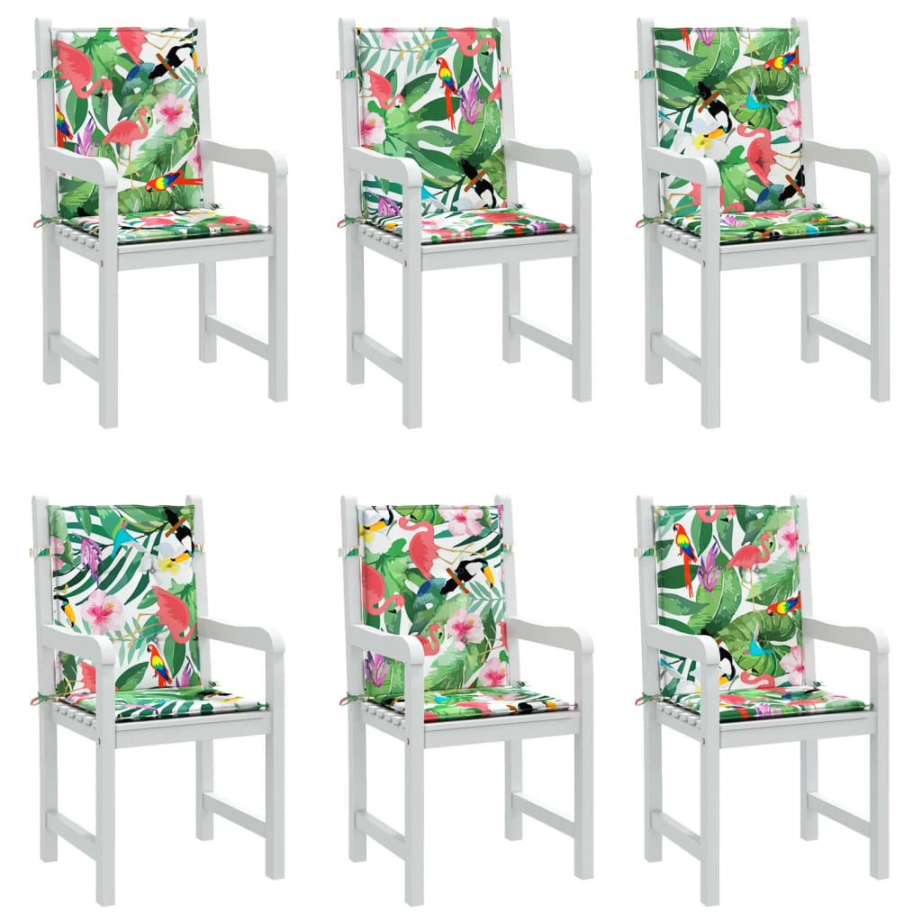 Coussins pour chaises basses 6 pcs Tissu multicolore