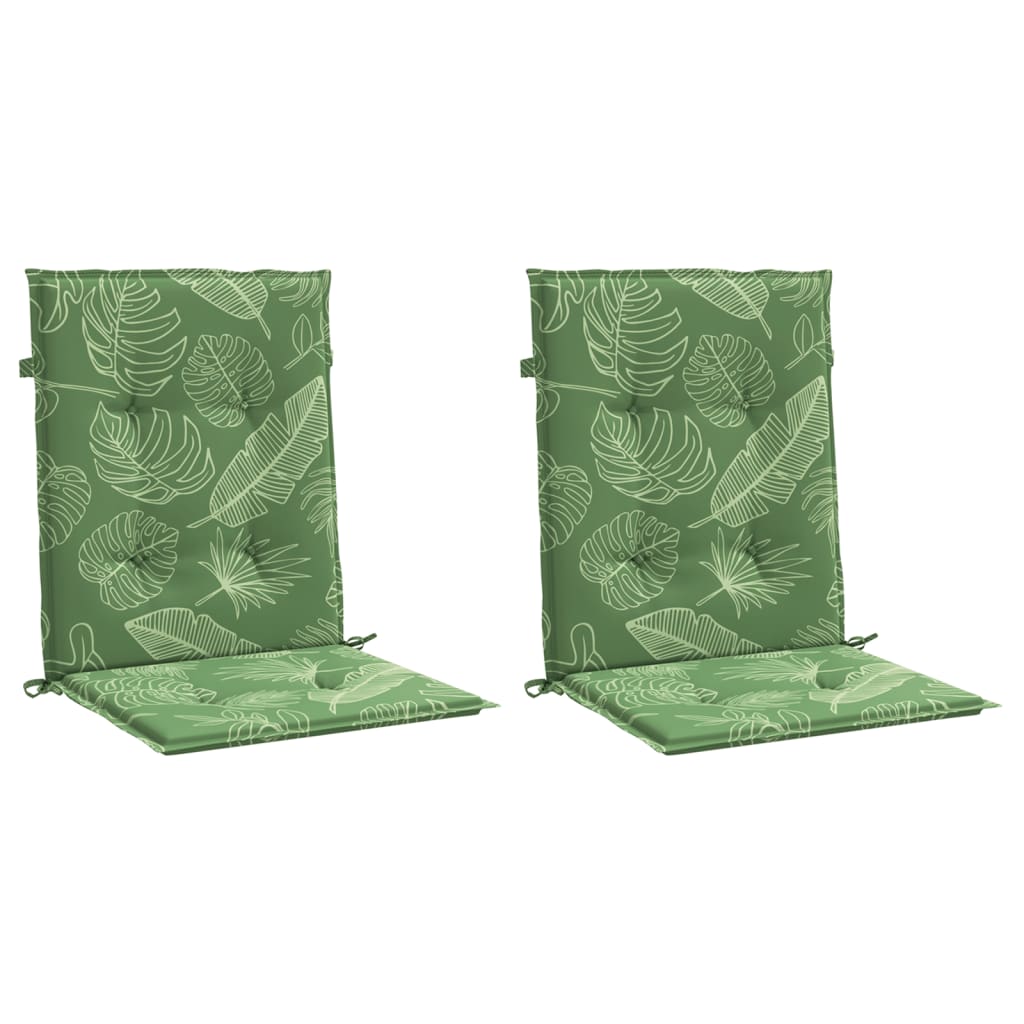 Coussins pour chaises basses 2 pcs Tissu motif feuilles