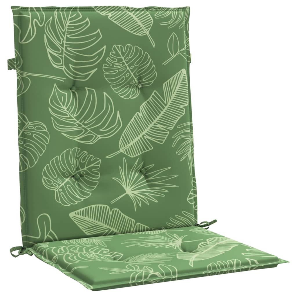 Coussins pour chaises basses 2 pcs Tissu motif feuilles