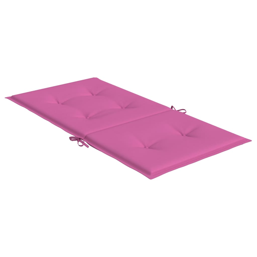 Low-back chair cushions, 4 pcs, pink fabric
