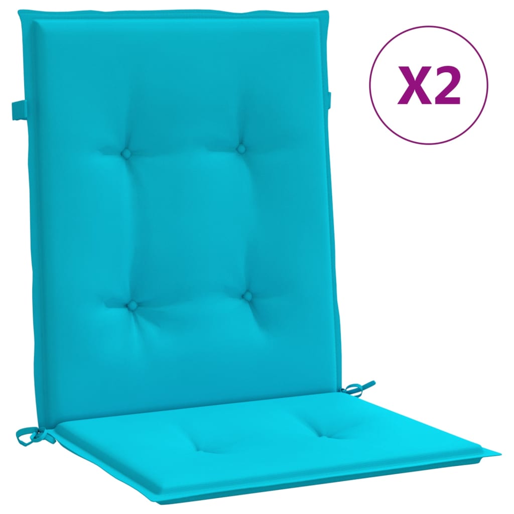 Coussins pour chaises basses 2 p. Tissu turquoise