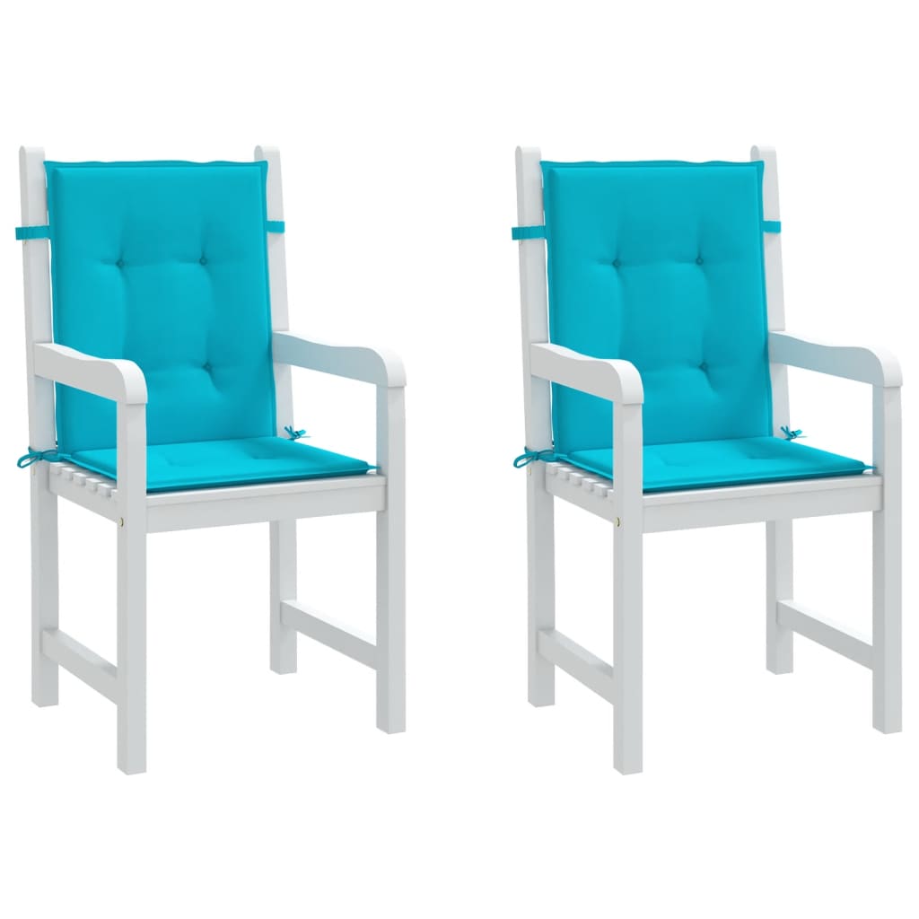 Coussins pour chaises basses 2 p. Tissu turquoise