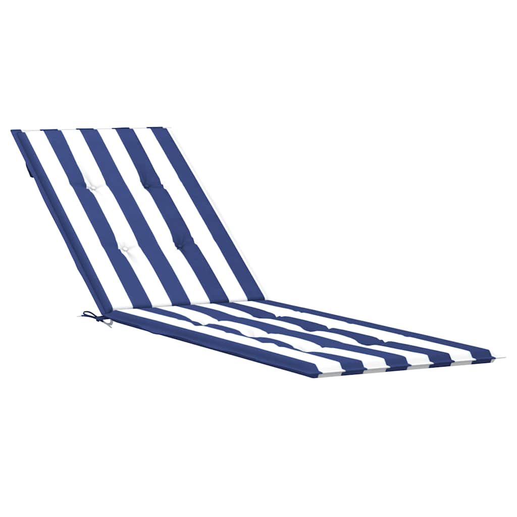 Deck Chair Cushion Blue & White Striped Oxford Fabric